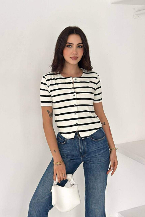 T-SHIRT ME DIZJAN VIJASH PER FEMRA NE NGJYRE TE BARDHE - 2