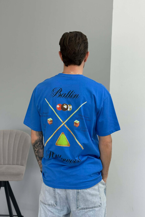 T-SHIRT ME IMAZH NE PJESEN PAS PER MESHKUJ NE NGJYRE BLU - 4