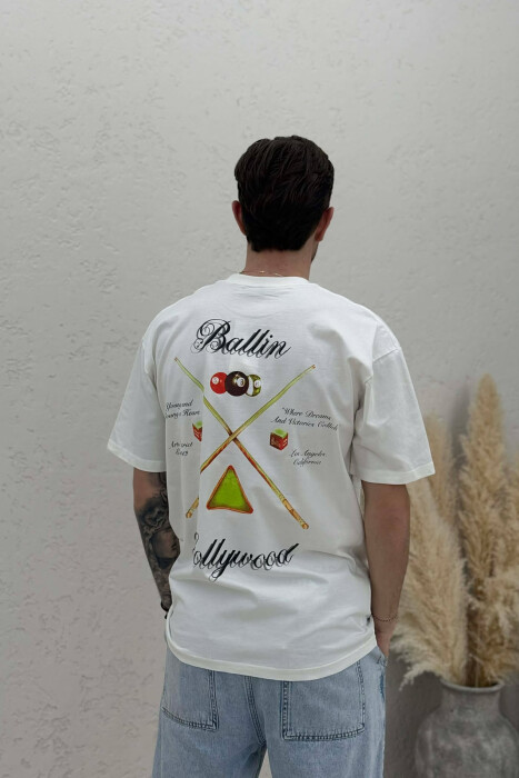 T-SHIRT ME IMAZH NE PJESEN PAS PER MESHKUJ NE NGJYRE KREM - 4