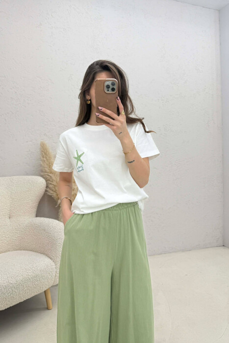 T-SHIRT ME IMAZH PËR FEMRA NË NGJYRËN E BARDHË - 1