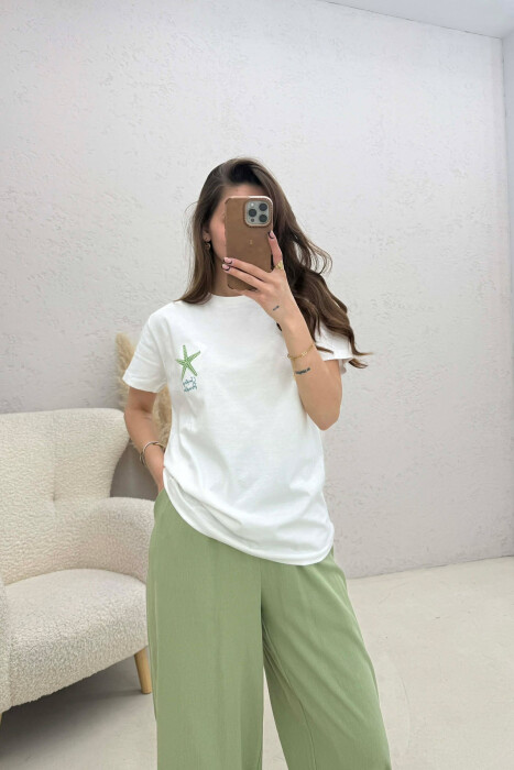 T-SHIRT ME IMAZH PËR FEMRA NË NGJYRËN E BARDHË - 3