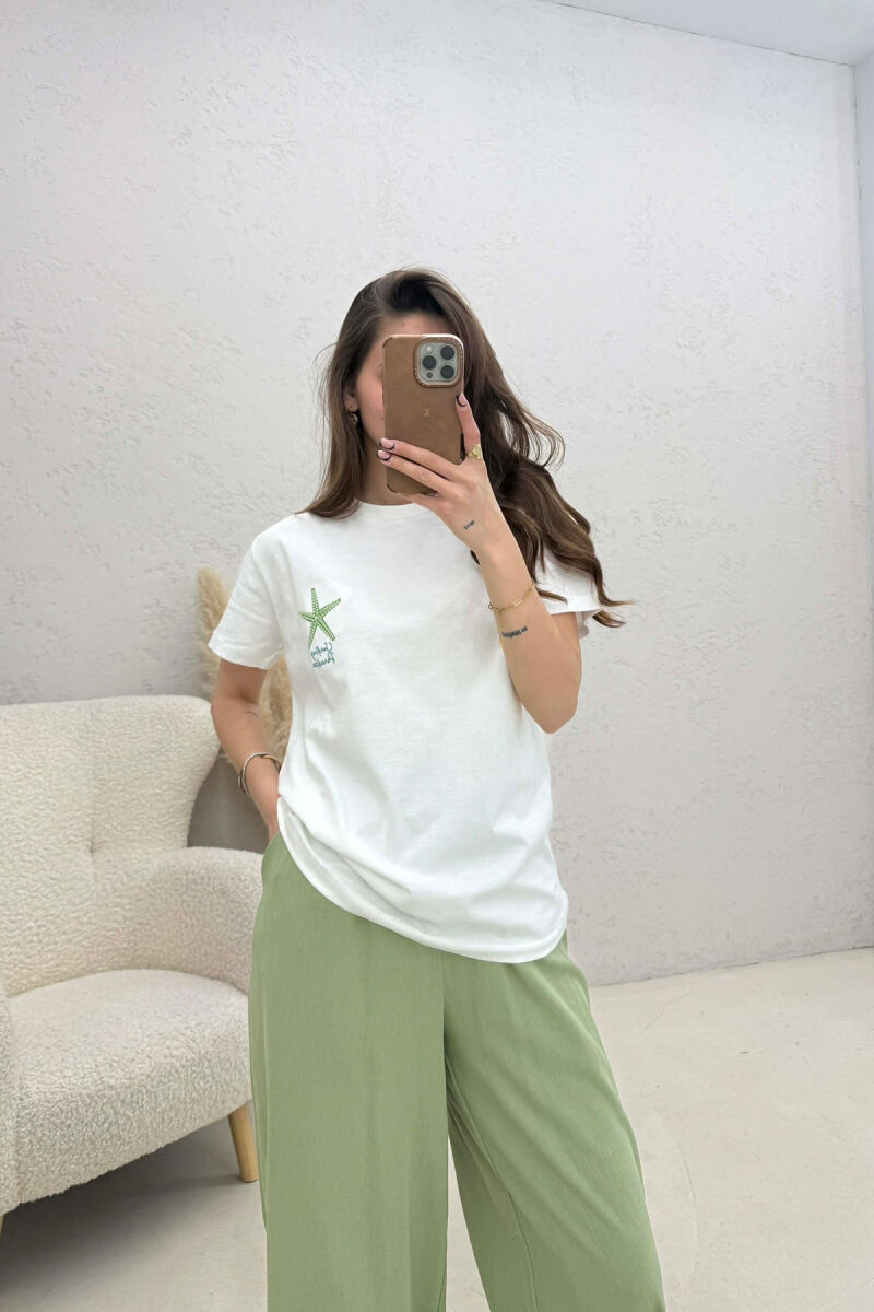 T-SHIRT ME IMAZH PËR FEMRA NË NGJYRËN E BARDHË - 3