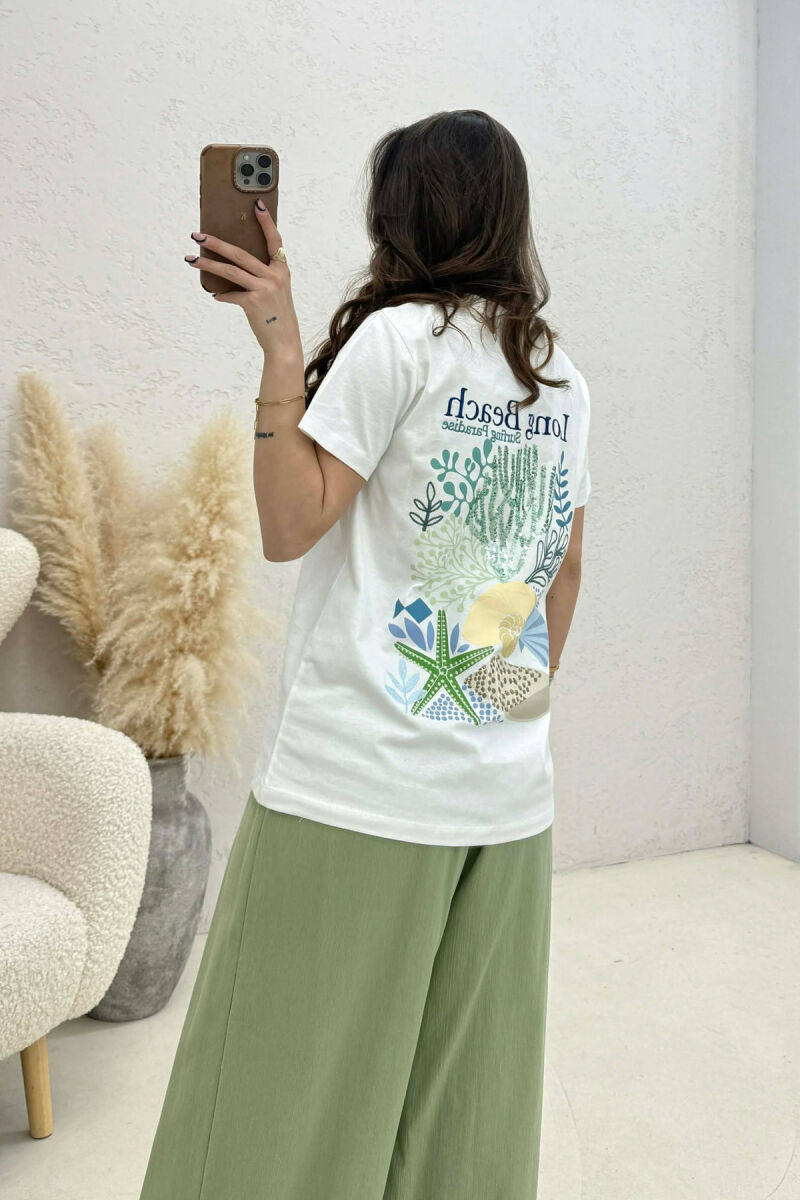 T-SHIRT ME IMAZH PËR FEMRA NË NGJYRËN E BARDHË - 4