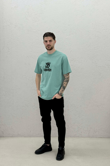 T-SHIRT ME SHKRIME & IMAZH PER MESHKUJ NE NGJYRE MENTE - 3