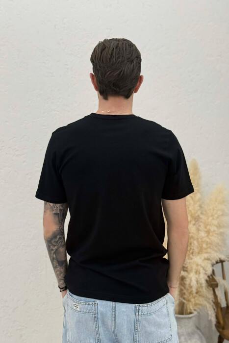 T-SHIRT ME SHKRIME TE VOGLA PER MESHKUJ NE NGJYRE TE ZEZE - 4