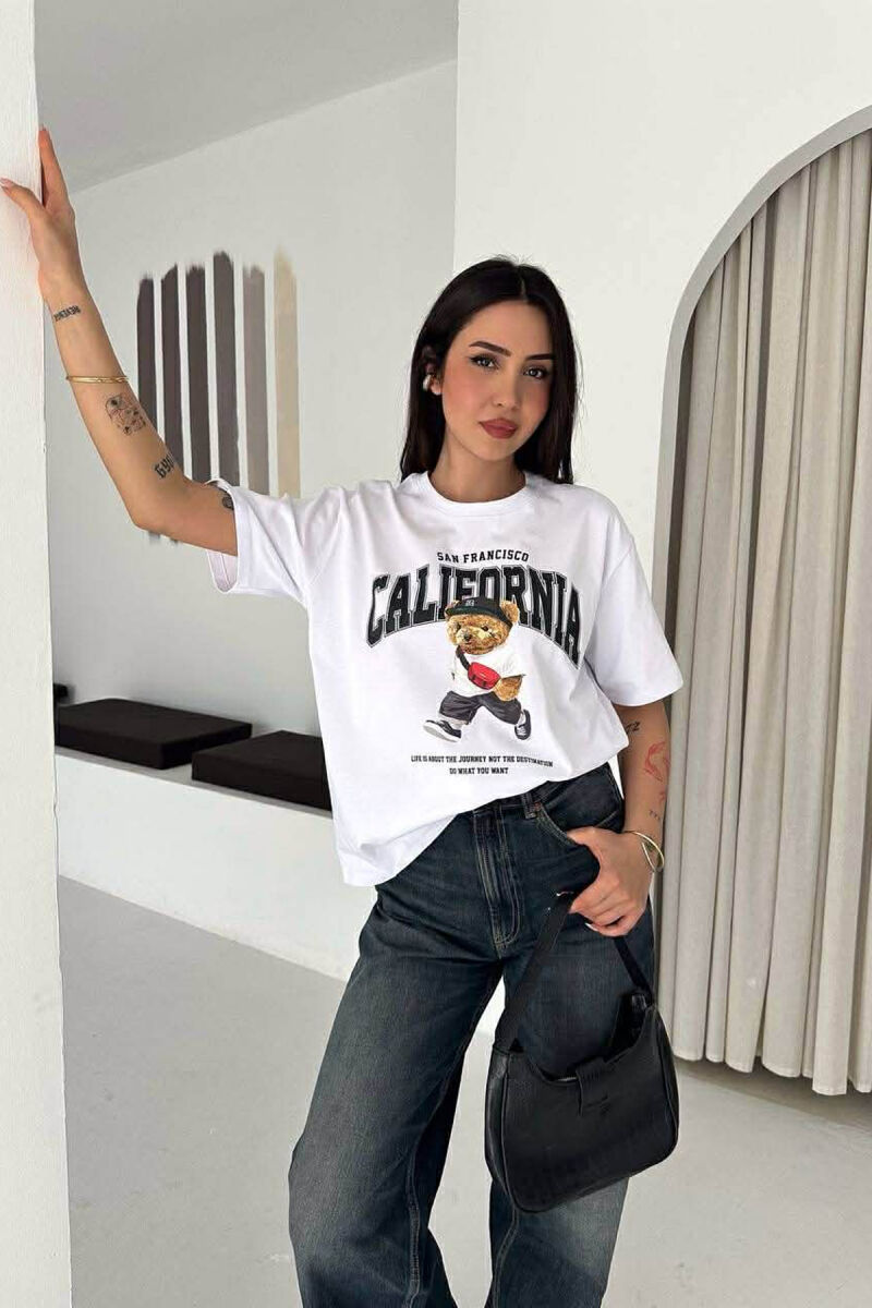 T-SHIRT NJE NGJYRESH ME IMAZH ARUSHI PER FEMRA NE NGJYRE TE BARDHE - 3