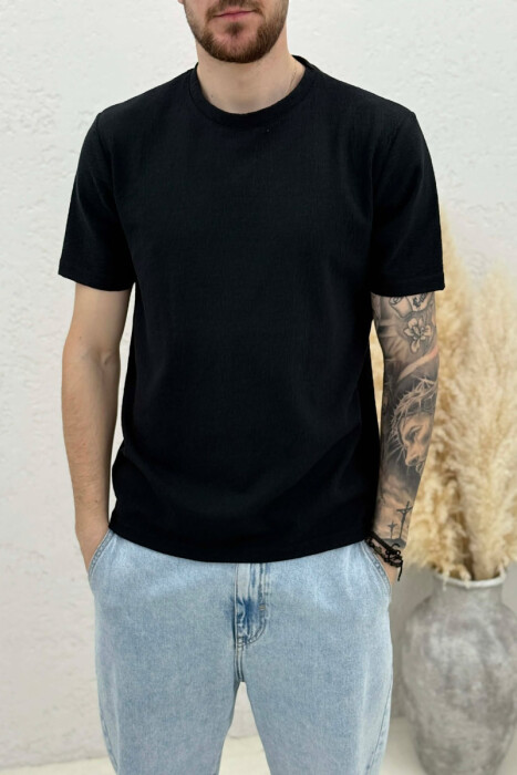 T-SHIRT NJE NGJYRESH PER MESHKUJ NE NGJYRE TE ZEZE - 4