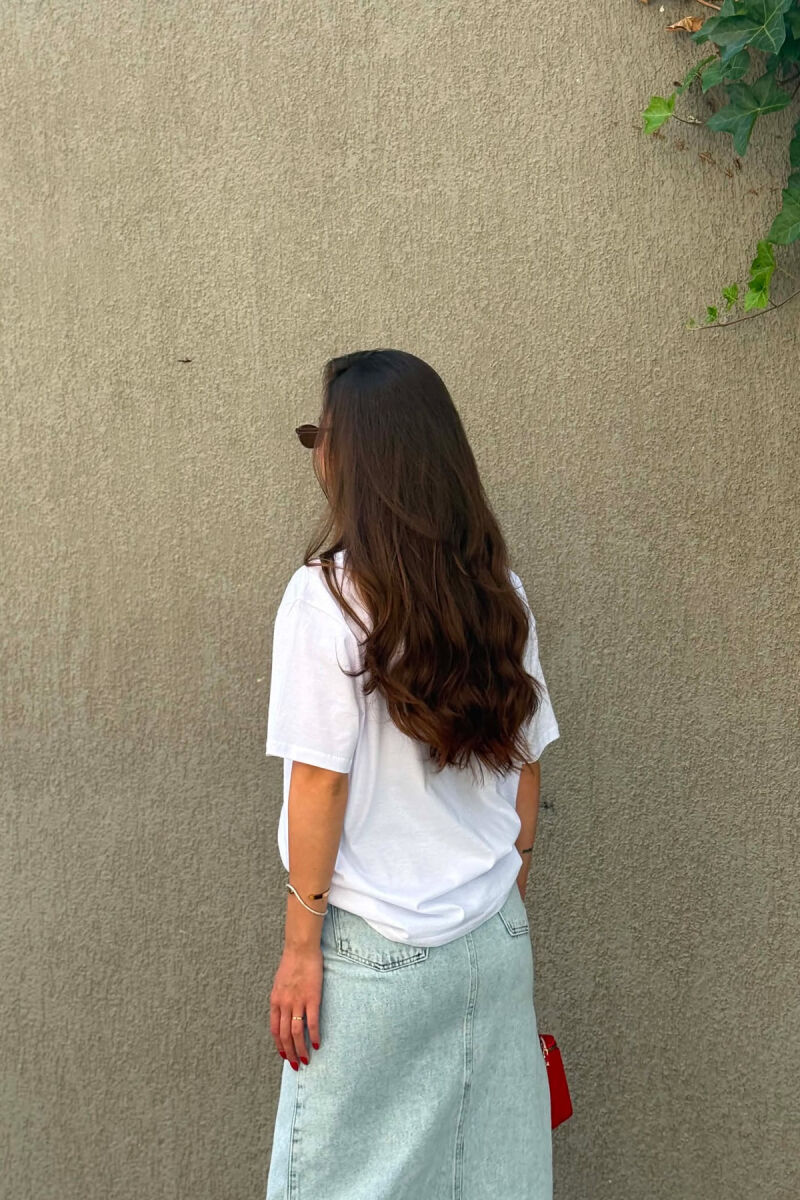 T-SHIRT NJE NGJYRESH ME IMAZH NE PJESEN PARA PER FEMRA NE NGJYRE TE BARDHE - 5