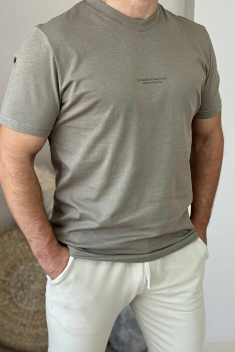 T-SHIRT+SWEATPANTS LITTLE WRITTINGS MEN SET OLIVE/ULLI - 2