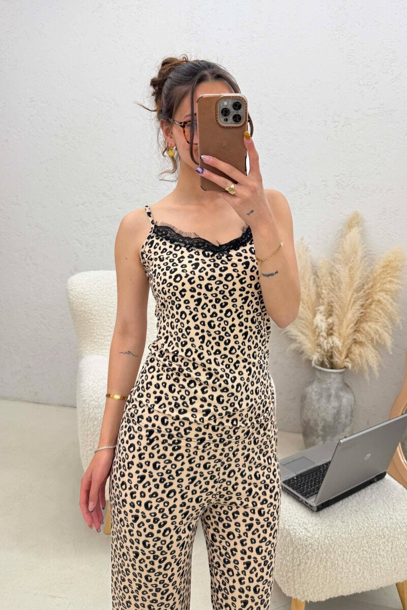 TANK TOP+TROUSERS STRIPED WOMEN PYJAMAS LEO/LEOPARD - 3