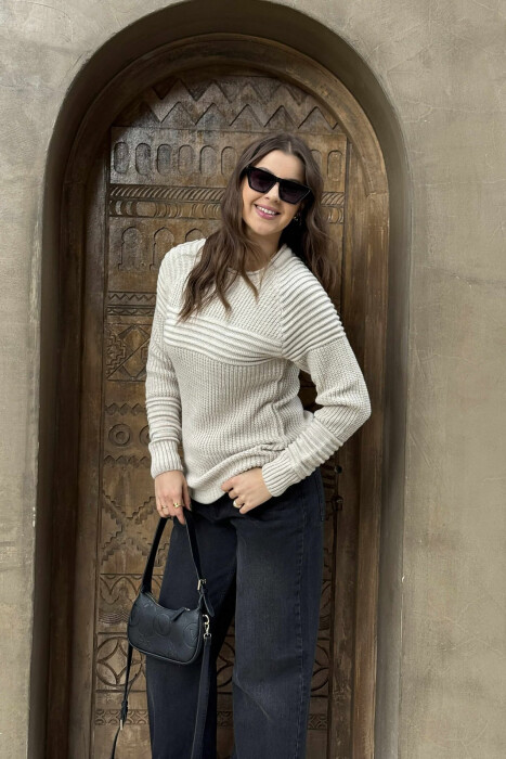 THICK SIMPLE WOMAN SWEATER GREY/GRI - 2