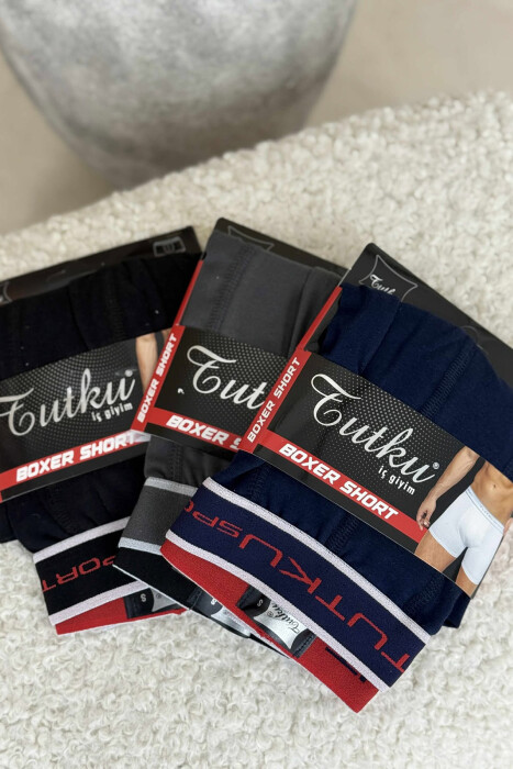 THREE PIECES SIMPLE ELASTAN MEN BOXES MULTIPLE/SHNGJ - KLAUDIO FASHION