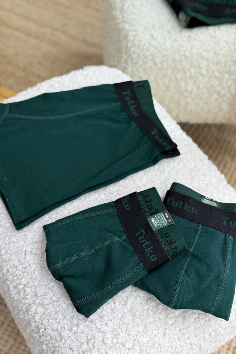THREE PIECES SIMPLE MEN BOXES GREEN/JESHILE - 3