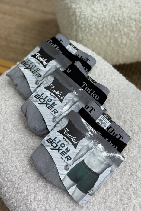 THREE PIECES SIMPLE MEN BOXES GREY/GRI - KLAUDIO FASHION