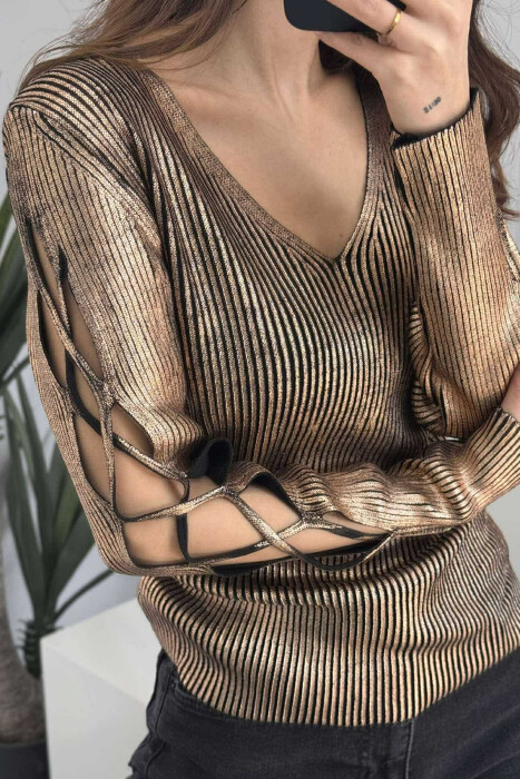 TRIKO E THJESHTË ME SHKËLQIM PËR FEMRA NË NGJYRËN BRONX - 4