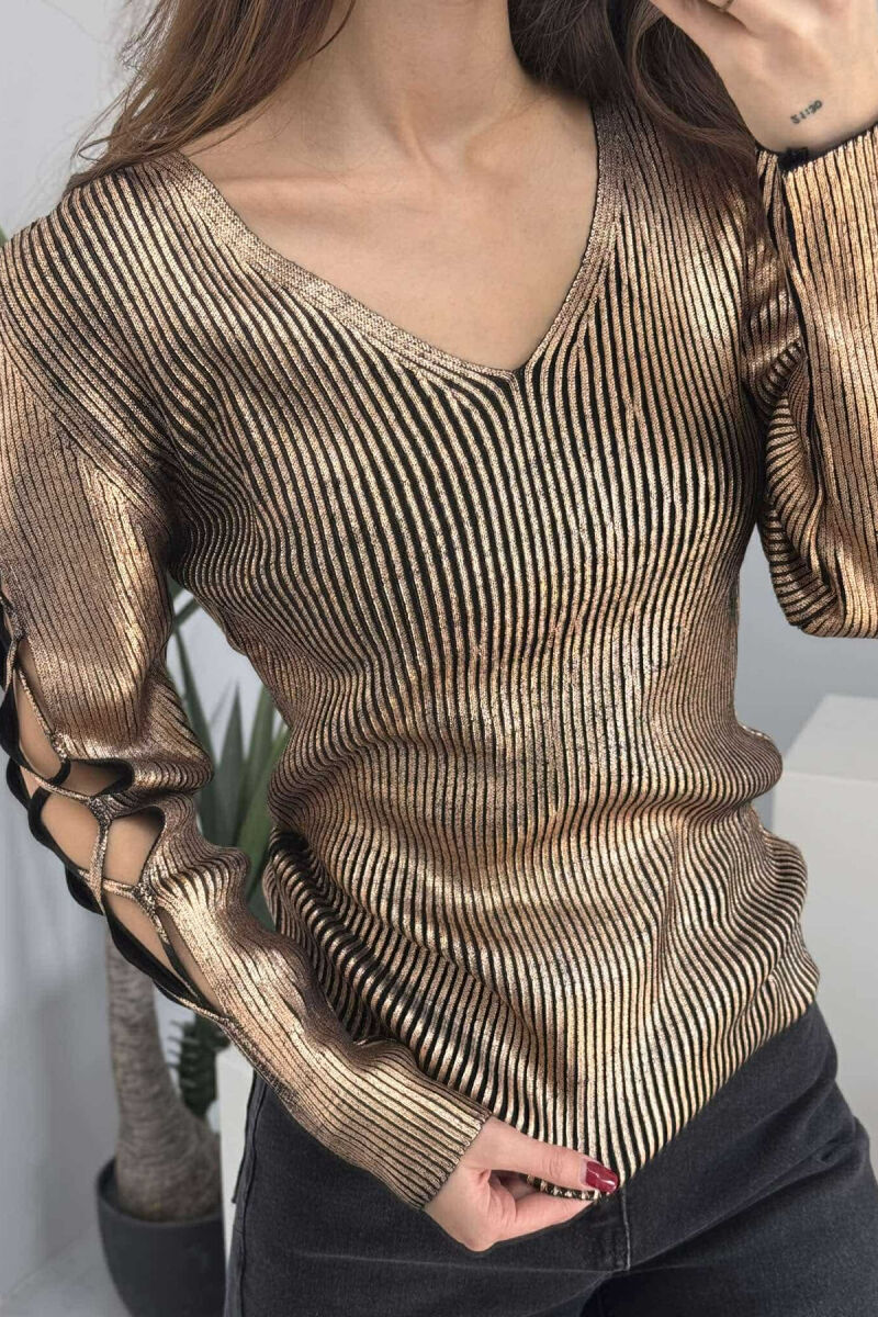 TRIKO E THJESHTË ME SHKËLQIM PËR FEMRA NË NGJYRËN BRONX - 5