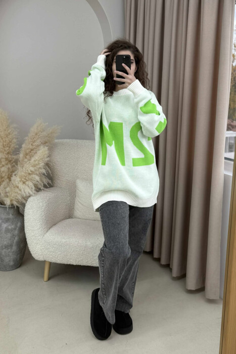 TRIKO E THURRUR ME SHKRIM 2M NË PJESËN PARA PËR FEMRA NË NGJYRË TË BARDHË - 2