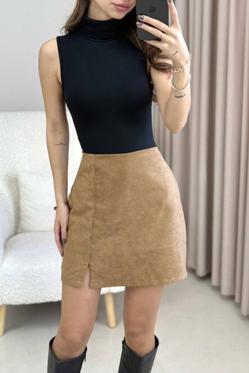 TURTLE NECK SLEEVELESS ONE COLOR WOMEN BODY BLACK/ E ZEZE - 3