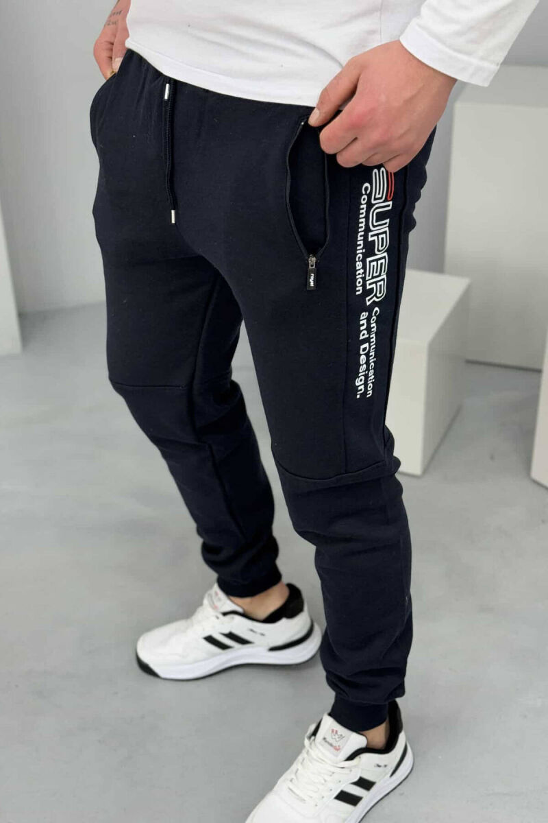 TUTA ME PUSH ME PAK SHKRIME PËR MESHKUJ NË NGJYRËN BLU E ERRËT - 2