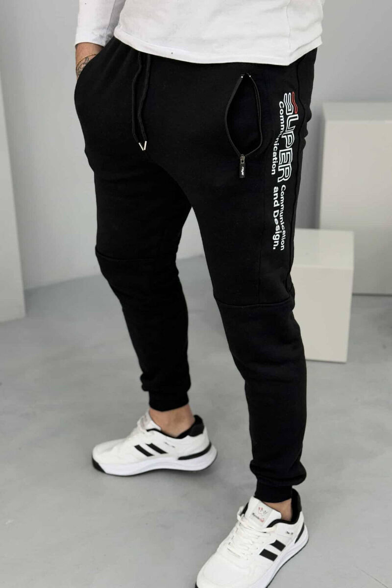 TUTA ME PUSH ME PAK SHKRIME PËR MESHKUJ NË NGJYRËN E ZEZË - 3