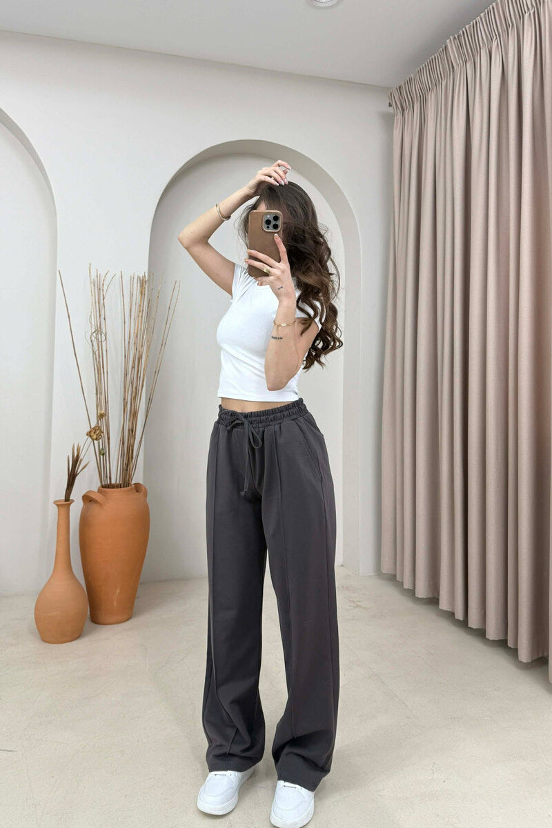 TUTA NJE NGJYRESHE ME BEL ELASTIK PER FEMRA NE NGJYRE GRI TE ERRET - 3