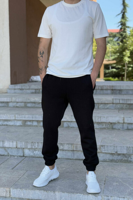 TUTA NJË NGJYRËSHE ME PUSH PËR MESHKUJ NË NGJYRËN E ZEZË - 2