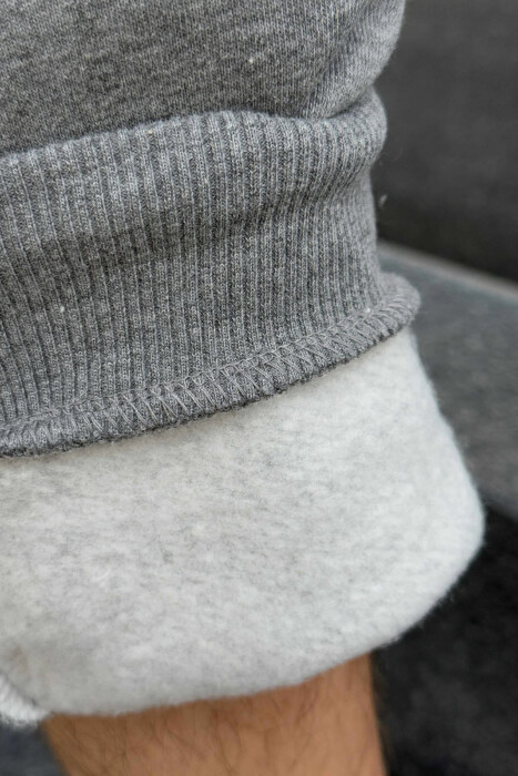 TUTA NJË NGJYRËSHE ME PUSH PËR MESHKUJ NË NGJYRËN GRI - 5