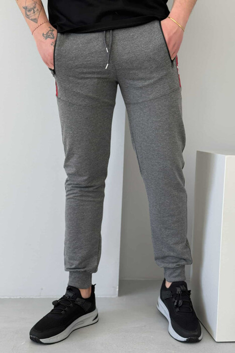 TUTA PAMBUKU PËR MESHKUJ NË NGJYRË GRI TË ERRËT - KLAUDIO FASHION