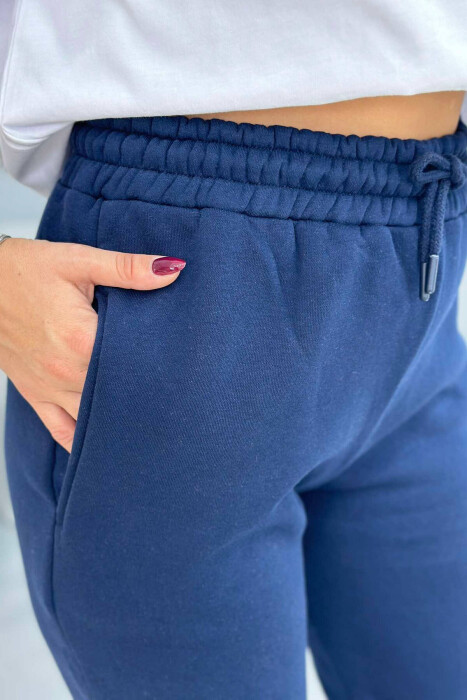 TUTA TË THJESHTA ME PUSH PËR FEMRA NË NGJYRËN BLU TË ERRËT - 6