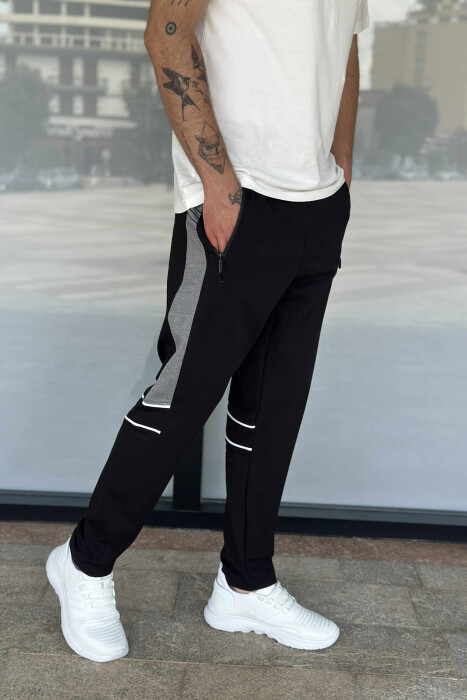 TUTA TË THJESHTA ME XHEPA PËR MESHKUJ NË NGJYRËN E ZEZË - 4