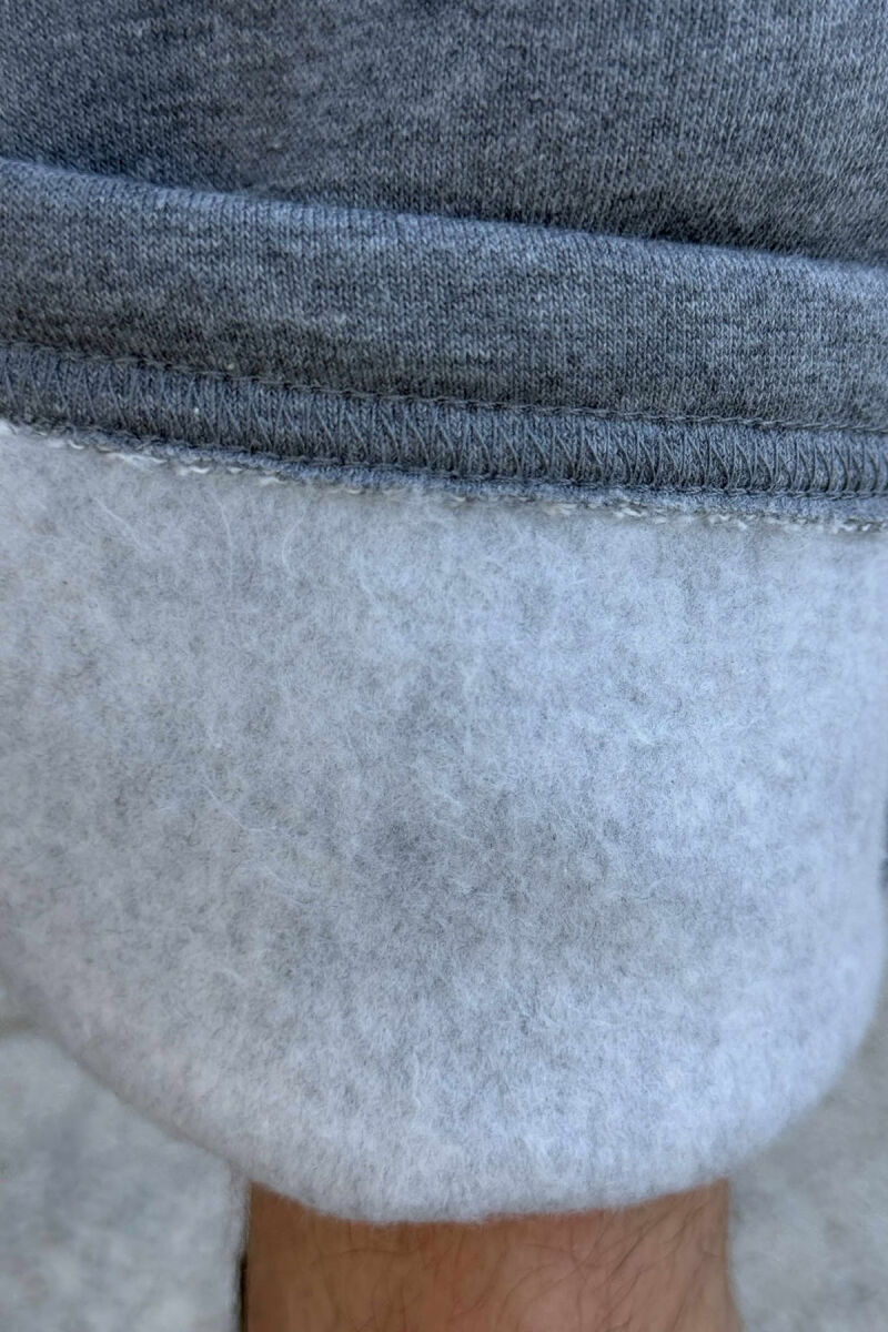 TUTA TË THJESHTA NJË NGJYRËSHE ME PUSH PËR MESHKUJ NË NGJYRËN GRI - 5