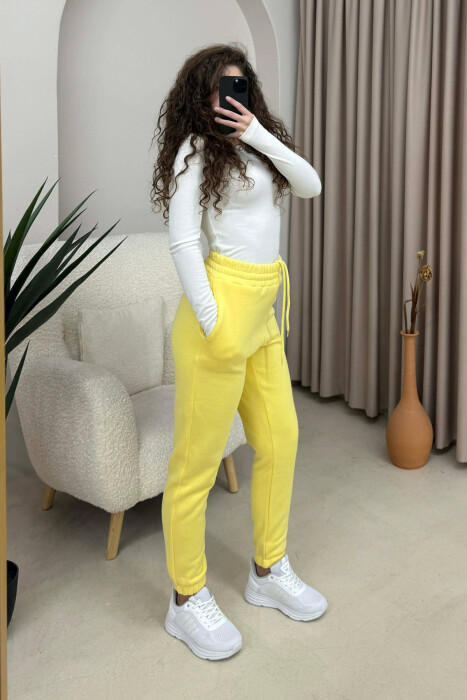 TUTA TË THJESHTA NJË NGJYRËSHE PËR FEMRA NGJYRË LIMON - 5