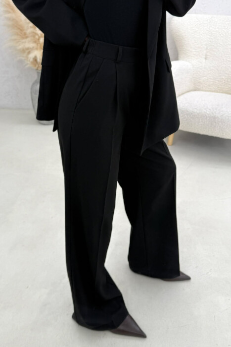 TWO BUTTONS JACKET+TROUSERS CLASSIC WOMEN SET BLACK/ E ZEZE - 4