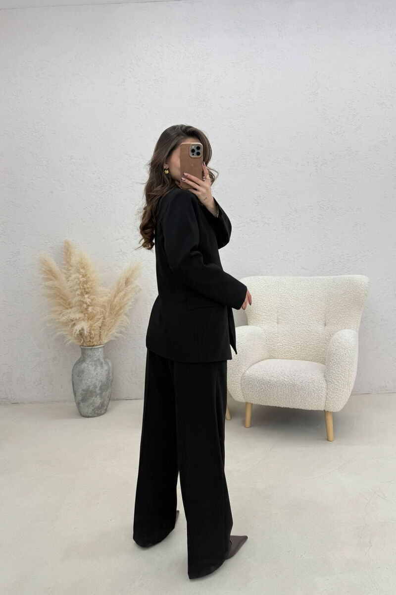 TWO BUTTONS JACKET+TROUSERS CLASSIC WOMEN SET BLACK/ E ZEZE - 5