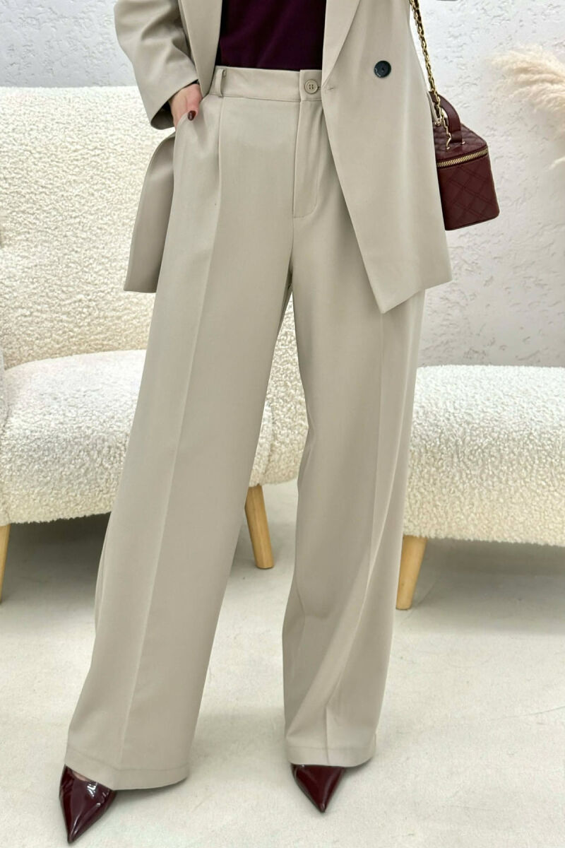 TWO BUTTONS JACKET+TROUSERS CLASSIC WOMEN SET LIGHT BEIGE/BZHZB - 3