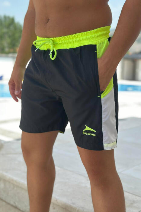 TWO COLORS MAN SWIM WEAR BLACK-NEON/ZENEO - 3
