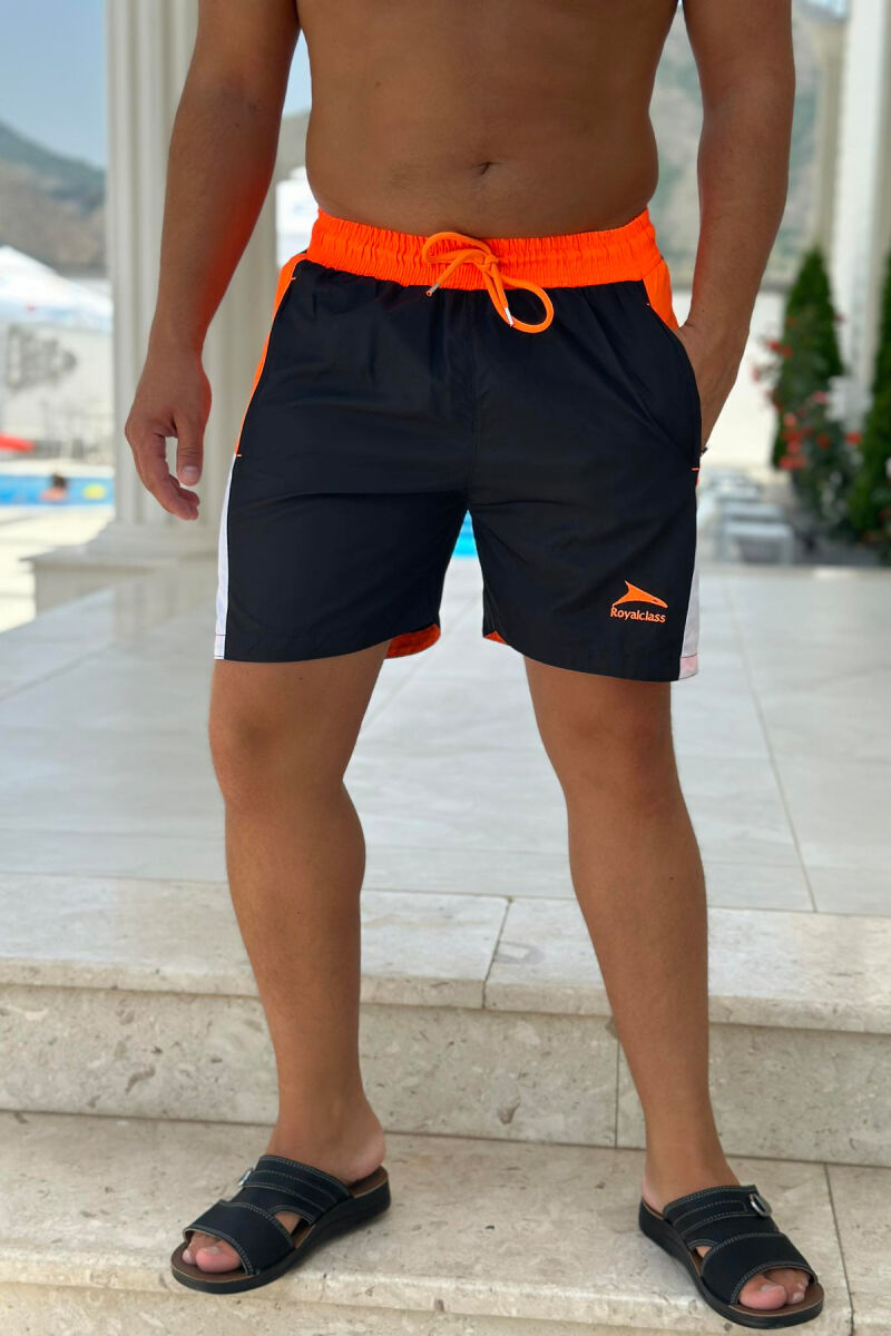 TWO COLORS MAN SWIM WEAR BLACK+ORANGE/ZEPO - 2