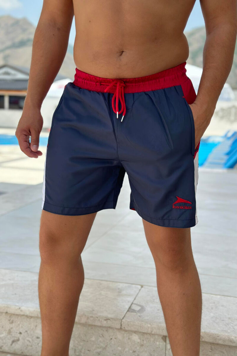 TWO COLORS MAN SWIM WEAR BLUE+RED/BLU-KUQE - 1