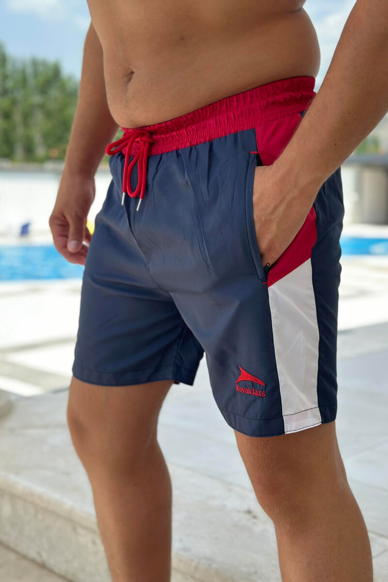 TWO COLORS MAN SWIM WEAR BLUE+RED/BLU-KUQE - 3