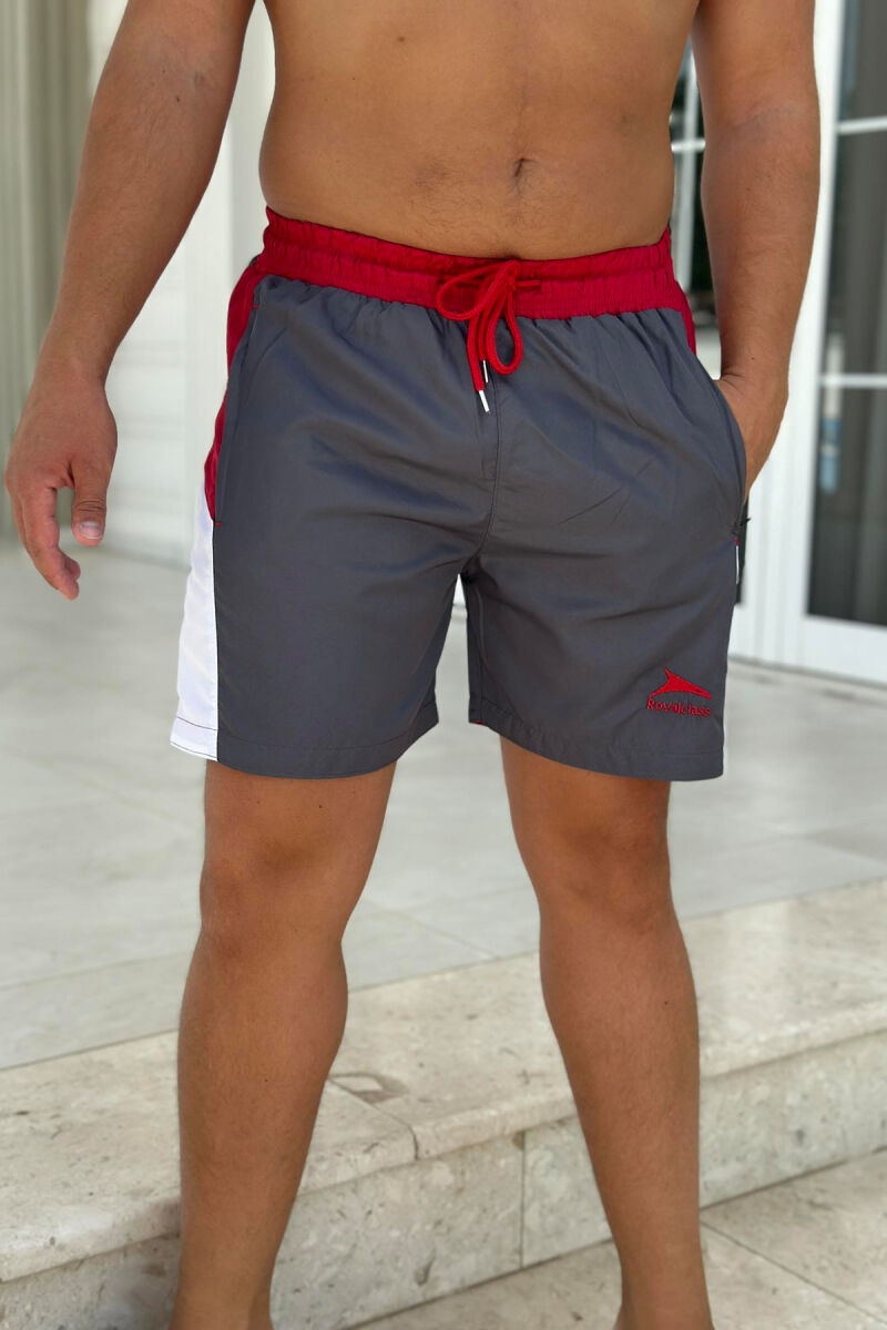 TWO COLORS MAN SWIM WEAR GREY-RED/GRKU - 1
