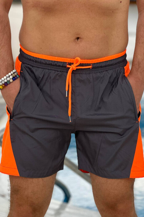 TWO COLORS MAN SWIMWEAR GREY/ORANGE/GRPO - KLAUDIO FASHION