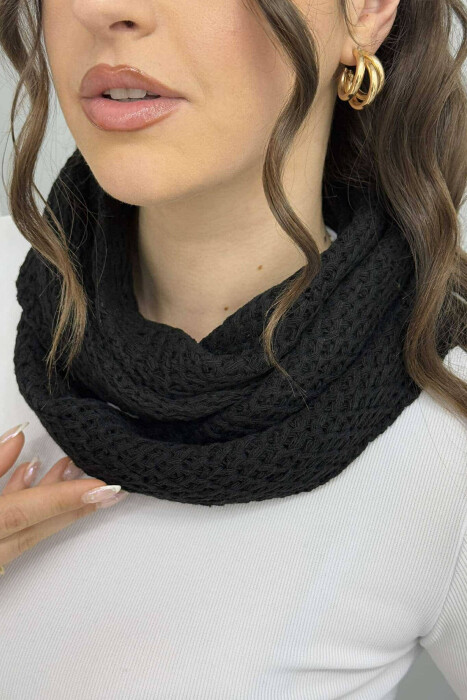 TWO PIECE SET UNISEX SCARFS BLACK/ E ZEZE - KLAUDIO FASHION