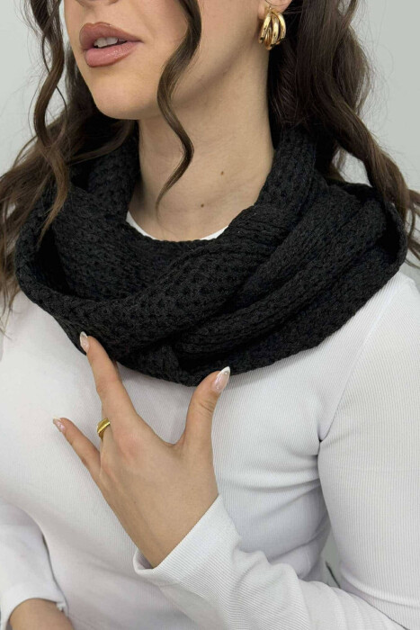 TWO PIECE SET UNISEX SCARFS DARK GREY/GEE - KLAUDIO FASHION