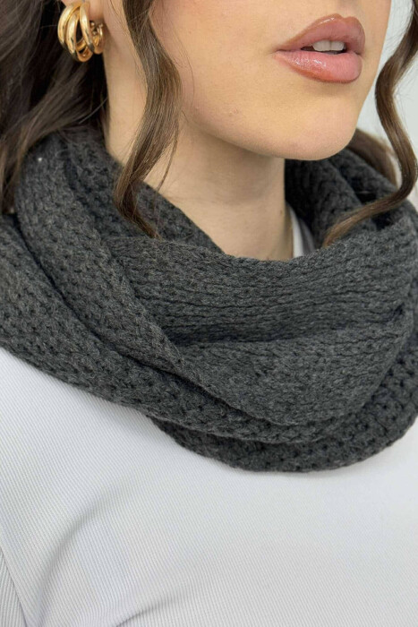 TWO PIECE SET UNISEX SCARFS GREY/GRI - KLAUDIO FASHION