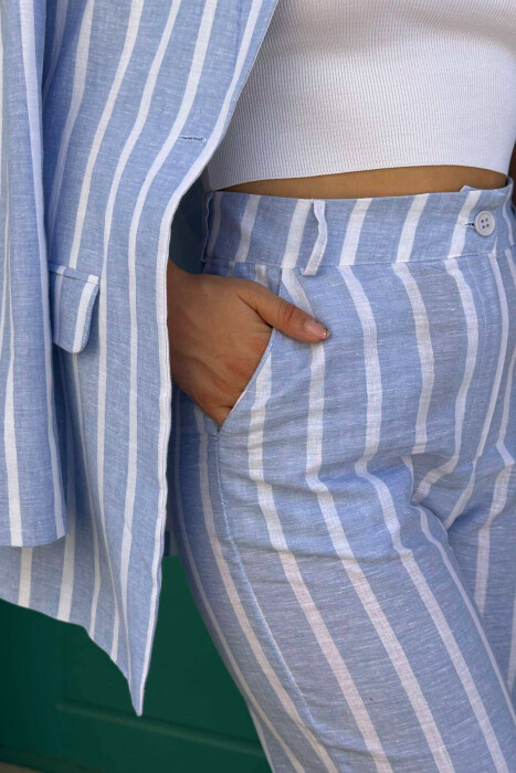 TWO PIECES LINE WOMAN SUIT LIGHTBLUE/BZ - 2