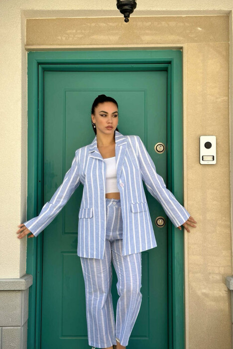 TWO PIECES LINE WOMAN SUIT LIGHTBLUE/BZ - 4