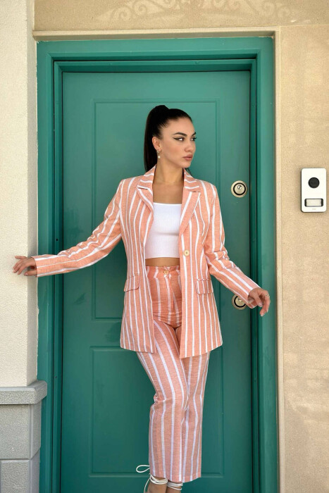 TWO PIECES LINE WOMAN SUIT ORANGE/PORTOKALLI - 2