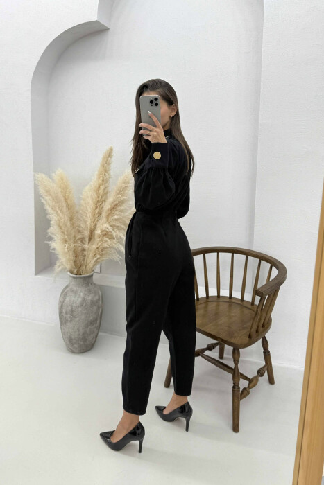 TWO POCKETS WOMAN JUMPSUIT BLACK/ E ZEZE - 3