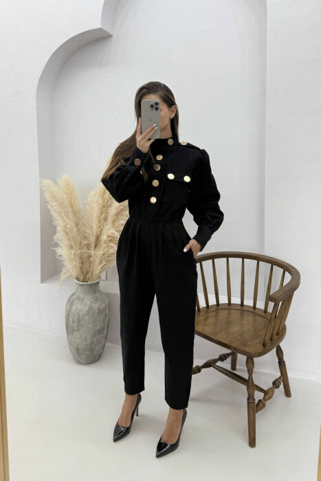TWO POCKETS WOMAN JUMPSUIT BLACK/ E ZEZE 
