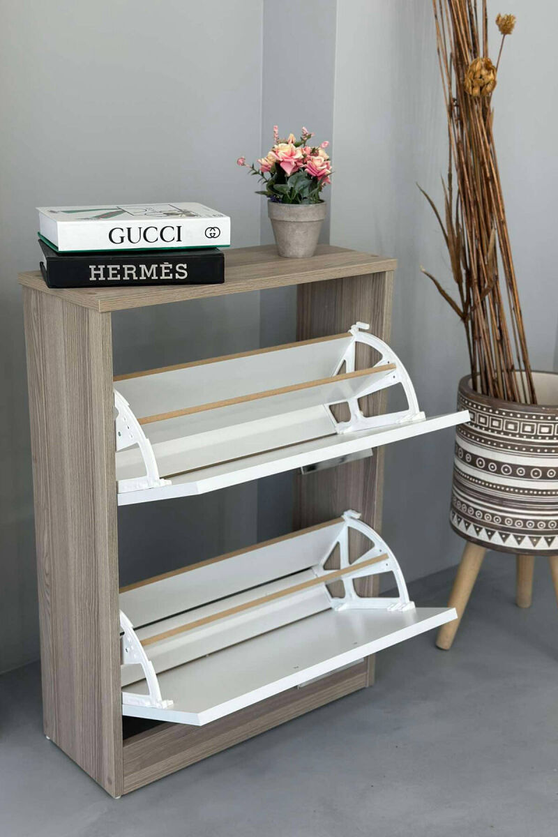 TWO TIER SHOE SHELF BEIGE/BEZHE - 2